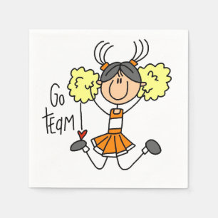 Oranje Go Team Cheerleader Paper Napkins Servet