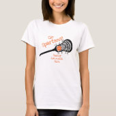 Oranje Go Team Lacrosse mama T-shirt (Voorkant)