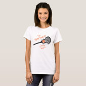 Oranje Go Team Lacrosse mama T-shirt (Voorkant volledig)