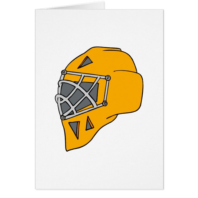 Oranje Goalie Helmet (Voorkant)