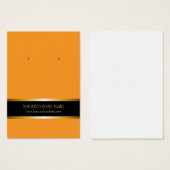 Oranje Gold Black - Aangepaste Oorsprongskaart Visitekaartjes (Voorkant /achterkant)