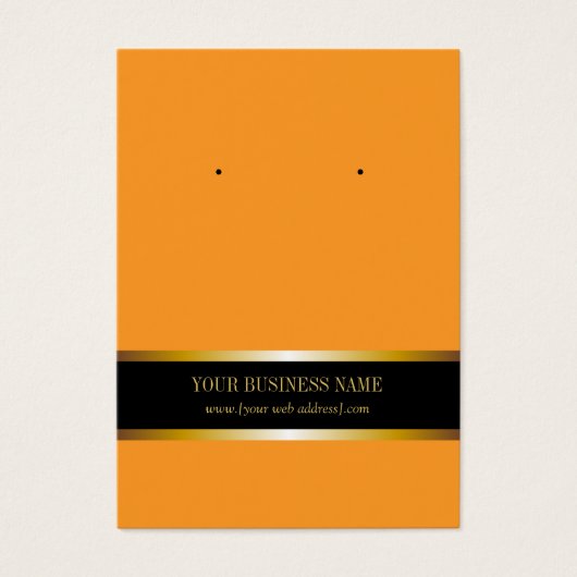 Oranje Gold Black - Aangepaste Oorsprongskaart Visitekaartjes (Voorkant)