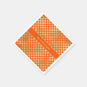 Oranje Gold Checkered Paper Napkin Servet (Hoek)