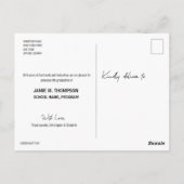 Oranje Gold College Klasse van 2025 Afstuderen Briefkaart (Achterkant)