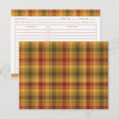 Oranje Gold Rust Country Checkup Recipe Cards Briefkaart (Voorkant / Achterkant)