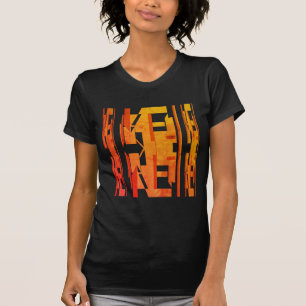 Oranje Gold Shades MCM-ontwerp voor 'look Faded Ef T-shirt