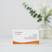 oranje golf visitekaartje (Staand voorkant)