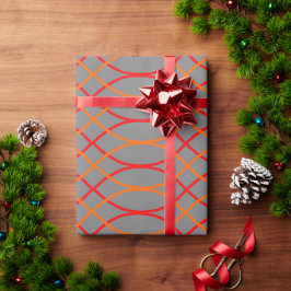 Oranje golven cadeaupapier