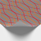 Oranje golven cadeaupapier (Hoek)