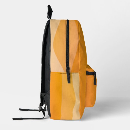 Oranje golven eenvoudige rode hamsa gepersonalisee bedrukte rugzak (Links)