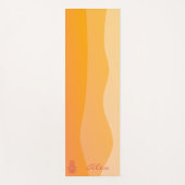 Oranje golven eenvoudige rode hamsa gepersonalisee yogamat (Voorkant)