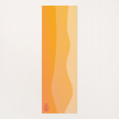 Oranje golven eenvoudige rode hamsa gepersonalisee yogamat (Achterkant)