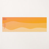 Oranje golven eenvoudige rode hamsa gepersonalisee yogamat (Voorkant (horizontaal))