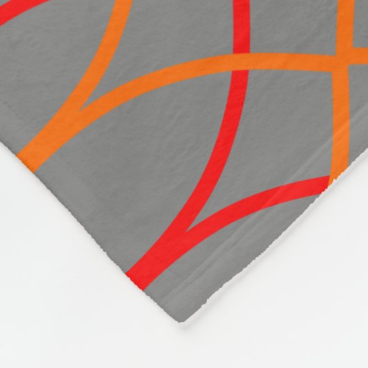 Oranje golven fleece deken (Hoek)