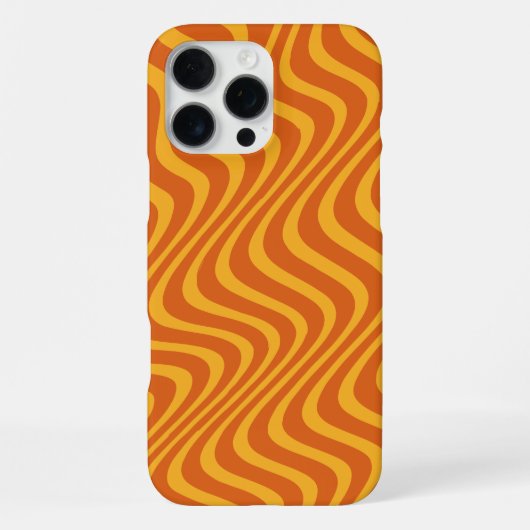 oranje golven iPhone hoesje (Achterkant)