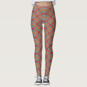 Oranje golven leggings (Voorkant)
