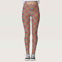 Oranje golven leggings