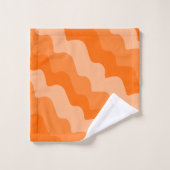 Oranje golvende oceaangolven gradiënt bad handdoek (Wasdoekje)