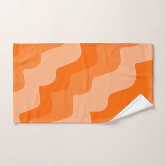 Oranje golvende oceaangolven gradiënt bad handdoek (Handdoek)