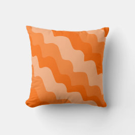 Oranje golvende oceaangolven gradiënt kussen