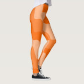 Oranje golvende oceaangolven gradiënt leggings (Rechts)