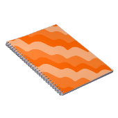 Oranje golvende oceaangolven gradiënt notitieboek (Rechterzijde)
