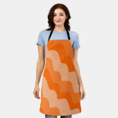 Oranje golvende oceaangolven gradiënt schort (Gedragen)