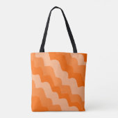 Oranje golvende oceaangolven gradiënt tote bag (Achterkant)