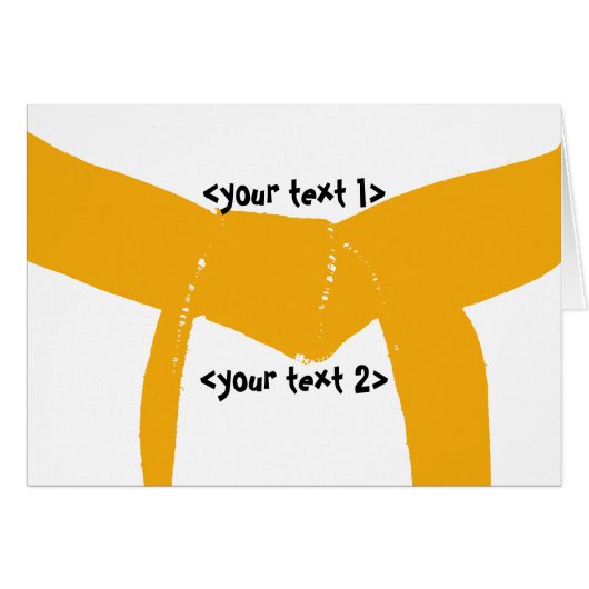 Oranje gordel voor krijgskunst (Voorkant Horizontaal)