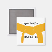 Oranje gordel voor krijgskunst magneet (Voorkant / Achterkant)