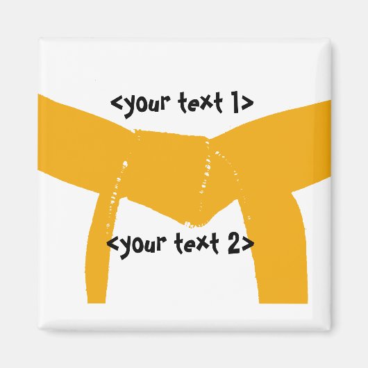 Oranje gordel voor krijgskunst magneet (Voorkant)