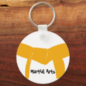 Oranje gordel voor krijgskunst sleutelhanger (Voorkant)