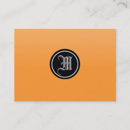 Oranje gothisch monogram visitekaartje