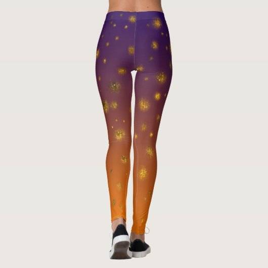 Oranje Goud Aangepaste Leggings (Achterkant)