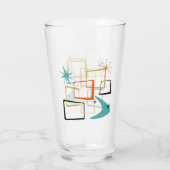 Oranje Goud Atomic Squares Boomerang Mid Century Glas (Achterkant)