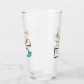 Oranje Goud Atomic Squares Boomerang Mid Century Glas (Rechts)