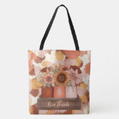 ORANJE GOUD & BEIGE SPETTERT & GEEF BEDANKT GEZEGD TOTE BAG (Voorkant)