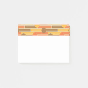 Oranje, goud, bruine rechthoeken en cirkels post-it® notes
