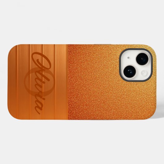 Oranje Goud Case-Mate iPhone Case (Achterkant (horizontaal))