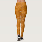 oranje goud, ruw oud metaal leggings (Achterkant)