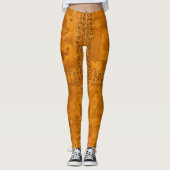 oranje goud, ruw oud metaal leggings (Voorkant)