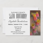 Oranje goudbloem Succulent 55e verjaardag Kaart (Voorkant)