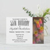 Oranje goudbloem Succulent 55e verjaardag Kaart (Staand voorkant)