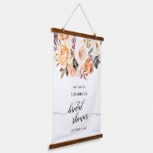 Oranje goudbloem Vrijgezellenfeest Welkom in het n Hangend Wandkleed (Gebogen)