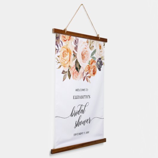 Oranje goudbloem Vrijgezellenfeest Welkom in het n Hangend Wandkleed (Gebogen)