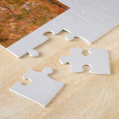 Oranje gouden bladeren jigzaagpuzzel legpuzzel (Zijkant)