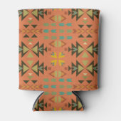 Oranje, gouden, bruine Southwestern-Koelbox Blikjeskoeler (Voorkant)