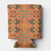 Oranje, gouden, bruine Southwestern-Koelbox Blikjeskoeler (Achterkant)