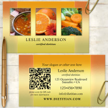 Oranje Gouden Foto's Diëtist Voedingsdeskundige QR