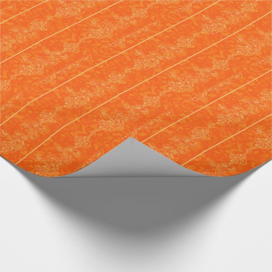 oranje gouden vormgeving ornament achtergrond cadeaupapier (Hoek)